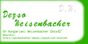 dezso weisenbacher business card